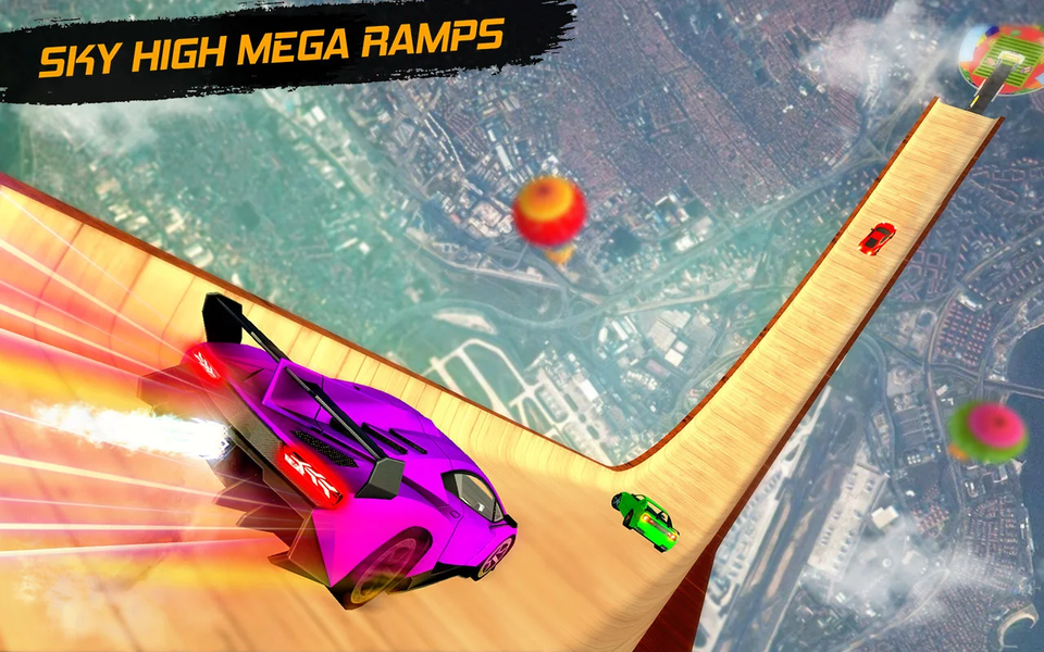 Ramp Stunt Racing Car Game 3D - Gameplay image of android game