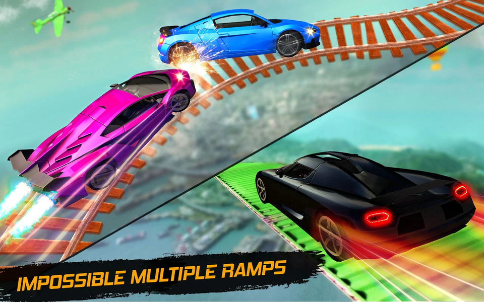 Ramp Stunt Racing Car Game 3D - Gameplay image of android game