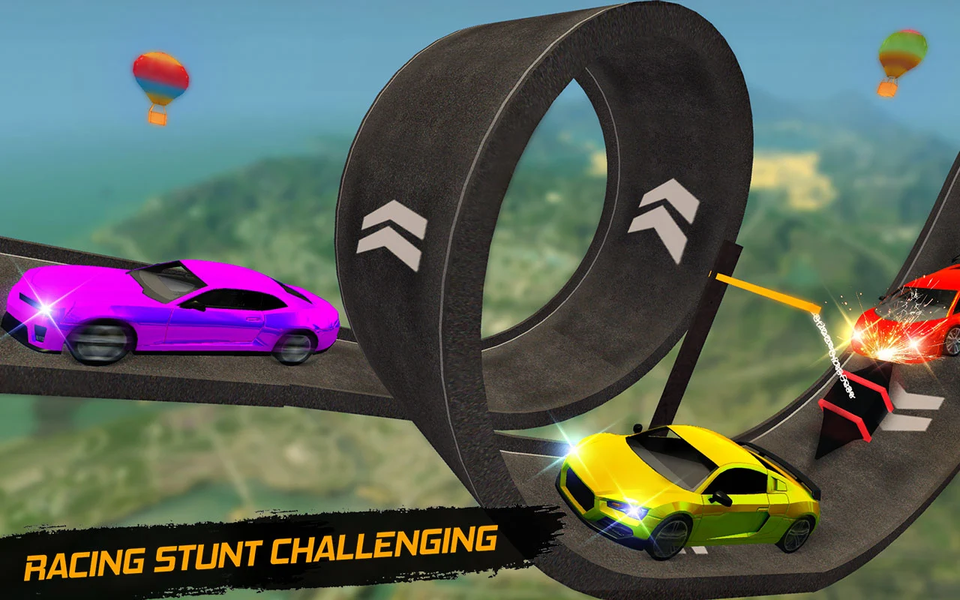 Ramp Stunt Racing Car Game 3D - Gameplay image of android game