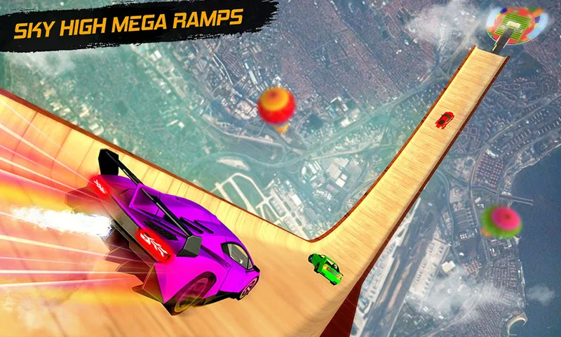 Ramp Stunt Racing Car Game 3D - Gameplay image of android game