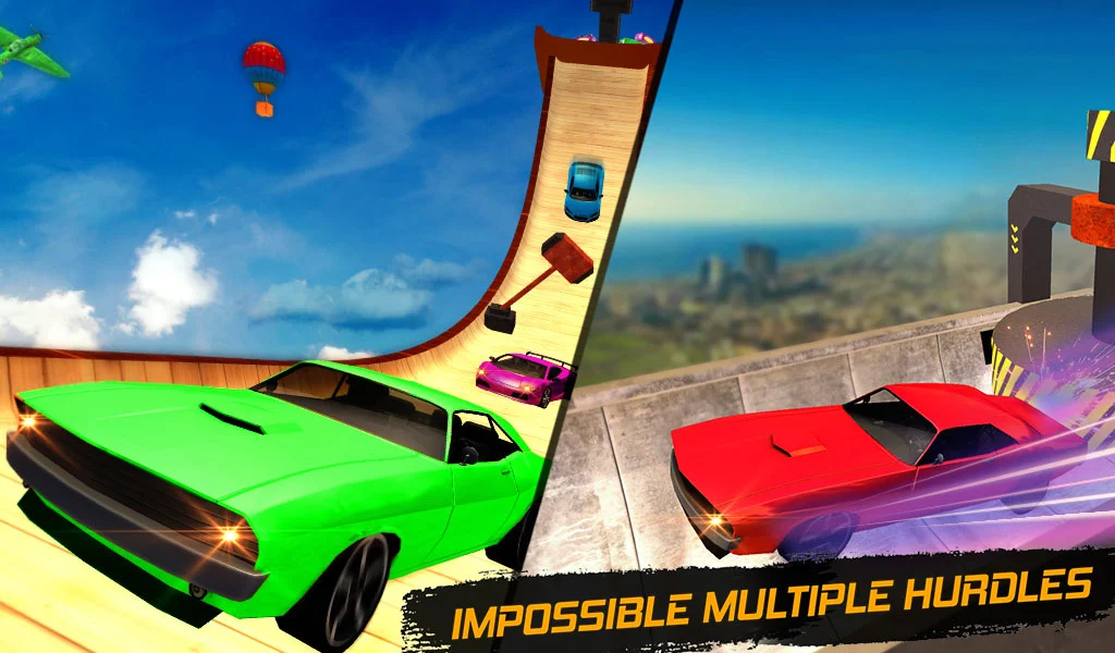 Ramp Stunt Racing Car Game 3D - Gameplay image of android game