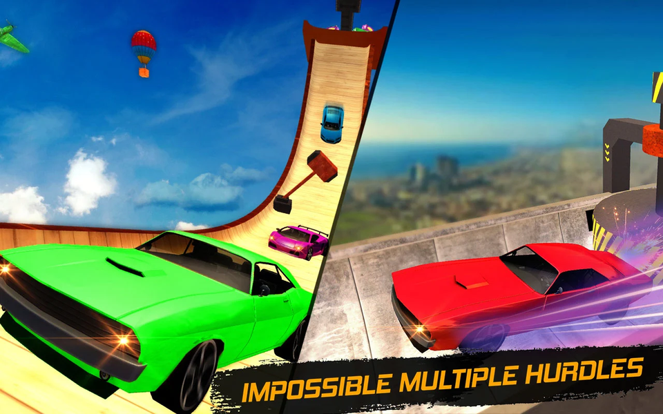 Ramp Stunt Racing Car Game 3D - Gameplay image of android game