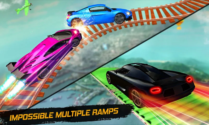 Ramp Stunt Racing Car Game 3D - Gameplay image of android game
