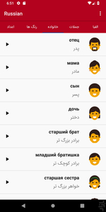 آموزش زبان روسی - عکس برنامه موبایلی اندروید