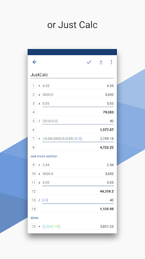 CalcList - Calculate Your List - Image screenshot of android app