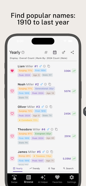 Name Analytics: Find Baby Name - Image screenshot of android app