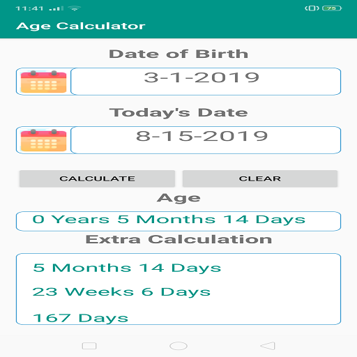 Age Calculator - عکس برنامه موبایلی اندروید