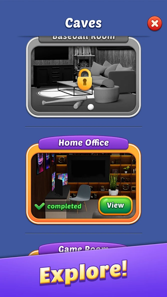 Dream Mancave - Match 3 Games - Gameplay image of android game