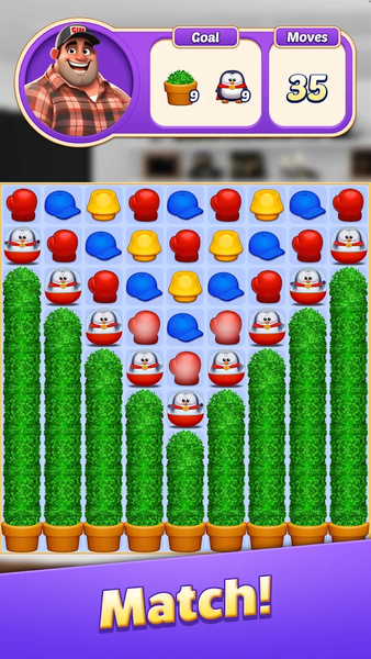Dream Mancave - Match 3 Games - Gameplay image of android game