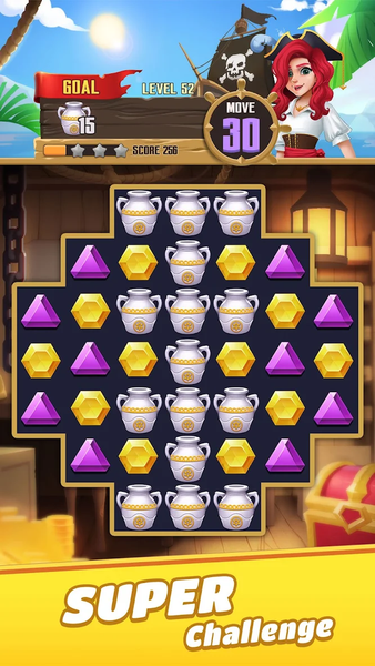 Jewels Crush: Pirate Match 3 - Image screenshot of android app