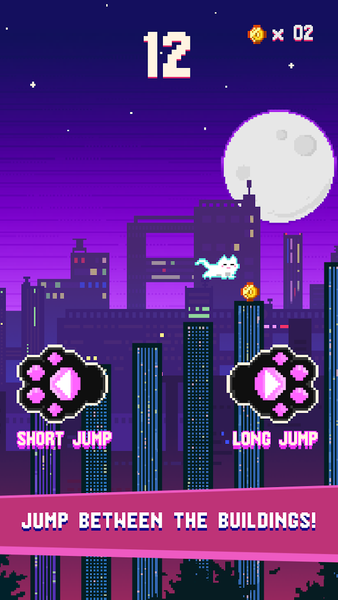 Cat City — Geometry Jump - Gameplay image of android game