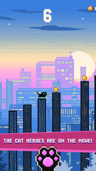 Cat City — Geometry Jump - Gameplay image of android game