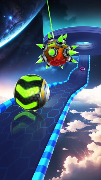 Space Rolling Balls Race - Gameplay image of android game