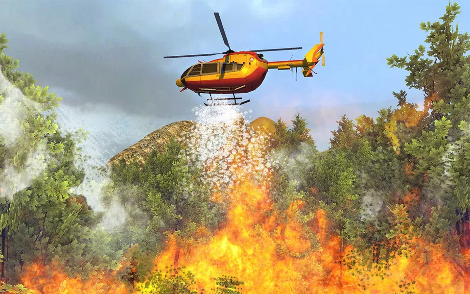 Fire Helicopter Rescue SIM - عکس بازی موبایلی اندروید