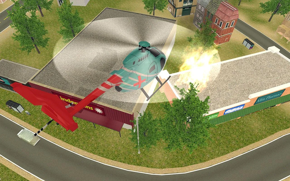 Fire Helicopter Rescue SIM - Gameplay image of android game