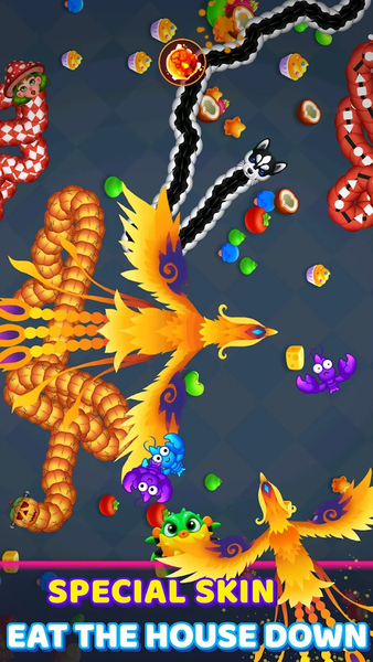 Gluttony Snake War - Gameplay image of android game