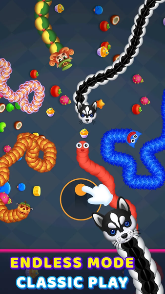 Fun Gluttony Snake.io - Gameplay image of android game