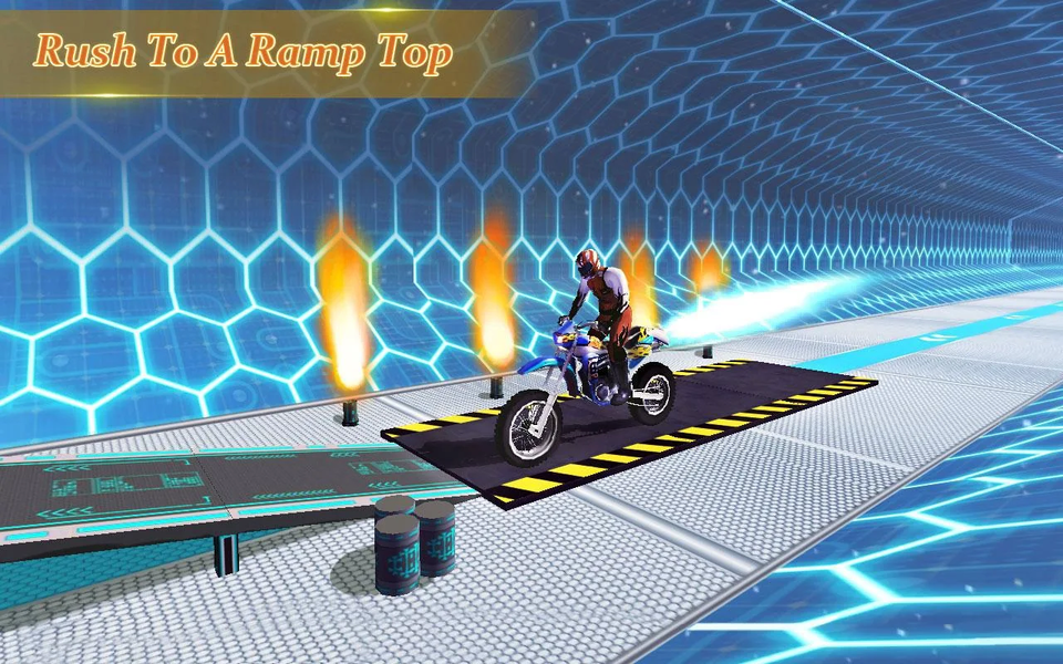 Stunt Bike Racing ۳D Galaxy - عکس بازی موبایلی اندروید