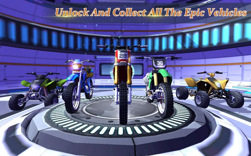 Stunt Bike Racing ۳D Galaxy - عکس بازی موبایلی اندروید
