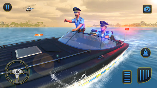 Police Boat Chase Crime Games - Gameplay image of android game