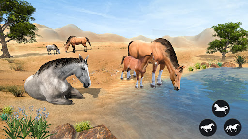 Horse Family Animal Simulation 3D - Jogo Gratuito Online