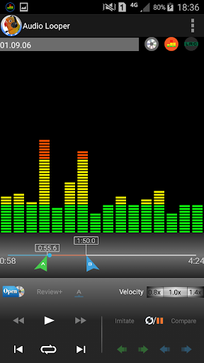 Audio Loop (repeat,imitate) - Image screenshot of android app