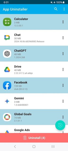 App Uninstaller - عکس برنامه موبایلی اندروید