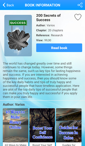 200 Secrets of Success - Ebook - Image screenshot of android app