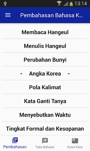 Bahasa Korea Belajar Bersama - Image screenshot of android app