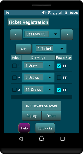 PowerBall Picker Lite - Image screenshot of android app