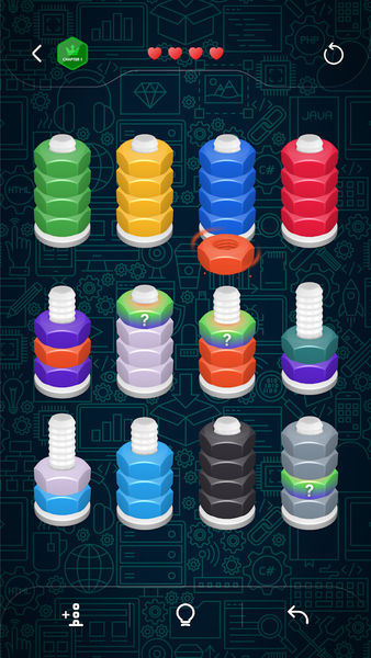Sort Nuts : Puzzle Challenge - Gameplay image of android game