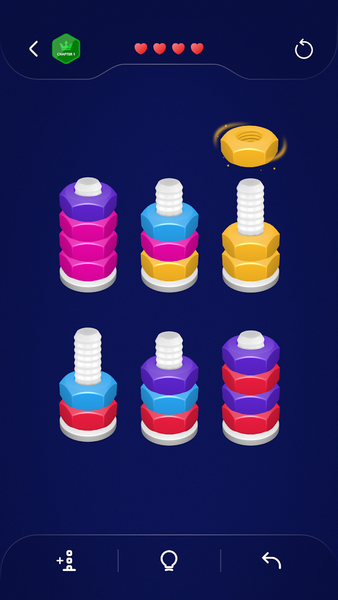 Sort Nuts : Puzzle Challenge - Gameplay image of android game