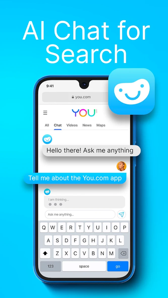 You.com AI Search and Browse - Image screenshot of android app