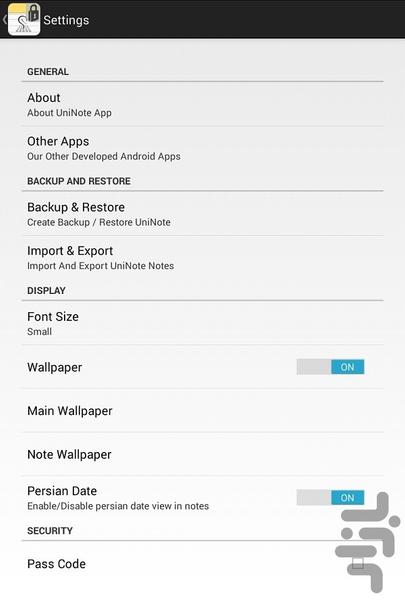UniNote - Image screenshot of android app