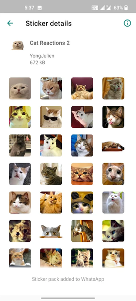 Cat Stickers | WAStickerApps - Image screenshot of android app