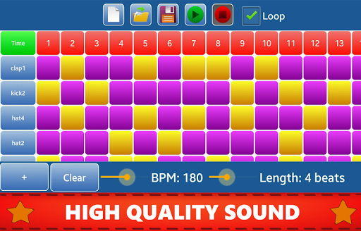 Make Beats - Drum Pad (MP3 & WAV) - عکس برنامه موبایلی اندروید