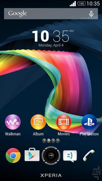 پوسته Rainbow گوشی های سونی - عکس برنامه موبایلی اندروید
