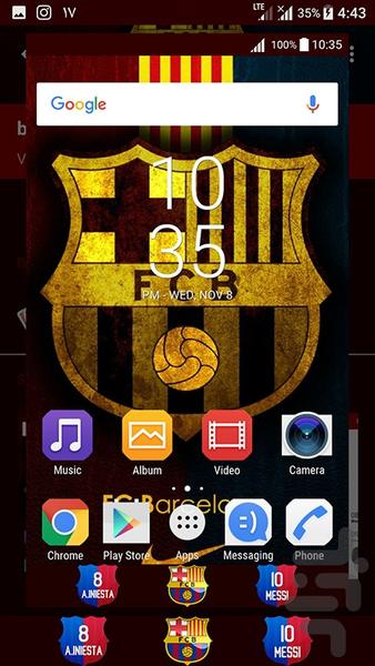 barcelona theme - Image screenshot of android app