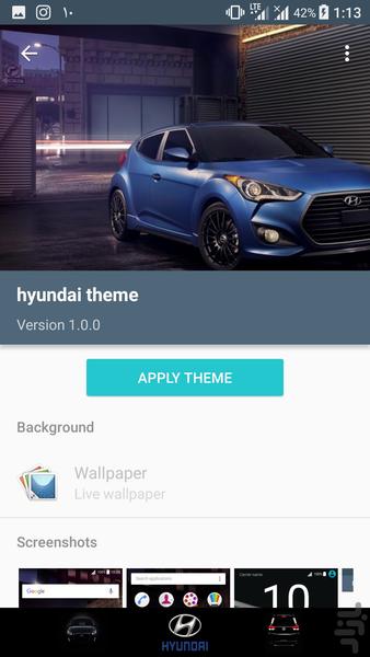 hyundai theme - Image screenshot of android app