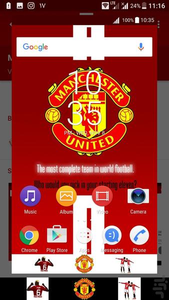 Manchester United theme - Image screenshot of android app