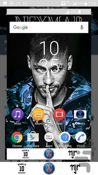 neymar theme - Image screenshot of android app