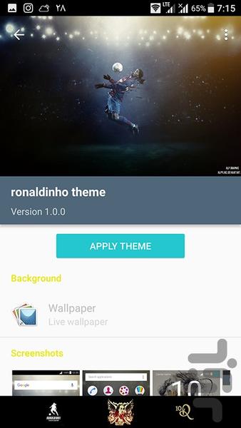 ronaldinho theme - Image screenshot of android app