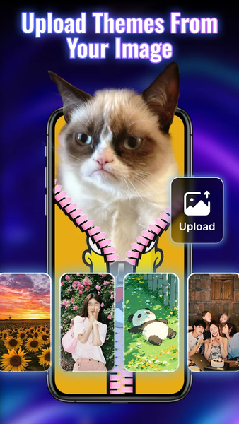Zip Lock Screen: Zipper Style - عکس برنامه موبایلی اندروید