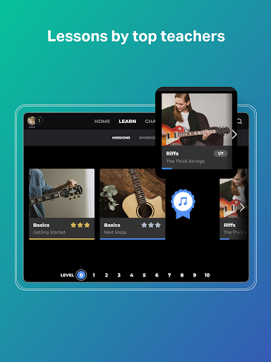 Yousician: Learn & Play Guitar - عکس برنامه موبایلی اندروید