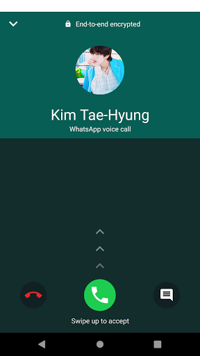 BTS V : Fake chat - fakecall - Image screenshot of android app