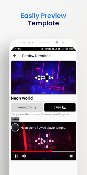Avee template for avee player - Image screenshot of android app