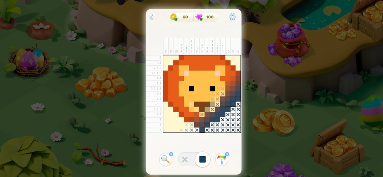 Nonogram Puzzle - Elf Island - Gameplay image of android game