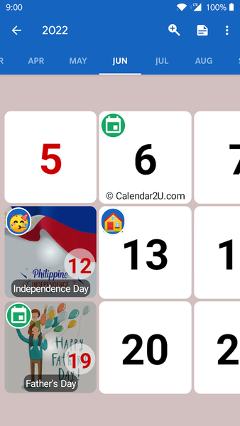 Philippines Calendar - عکس برنامه موبایلی اندروید