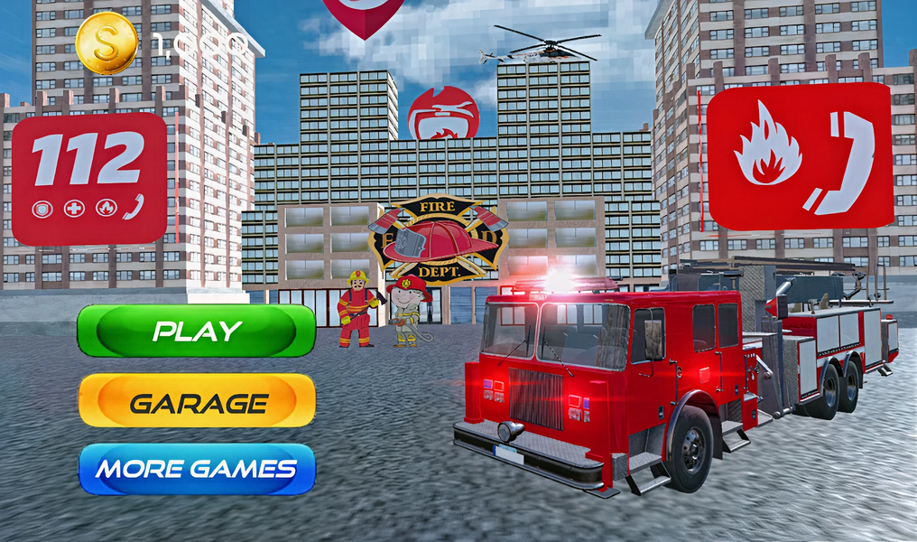 US 911 Firefighter Game 2023 - Gameplay image of android game