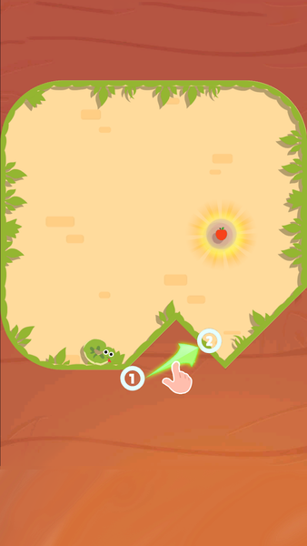 Snakes eat apples - Gameplay image of android game